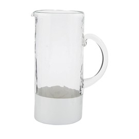 Mud Pie White/Glass Pitcher, 50 1/2 oz