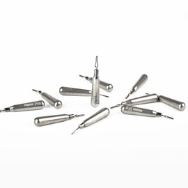 MUUNN Tungsten Drop Shot Rig Weights, 10Pcs Drop Shot Weights Tungsten Fishing Sinkers, More Compact Than Lead Weights, Quick Attach Connect(Plain,3/8oz)