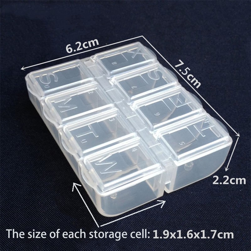 Clear Weekly Pill Case Pill Storage Box Transparent Travel Pill