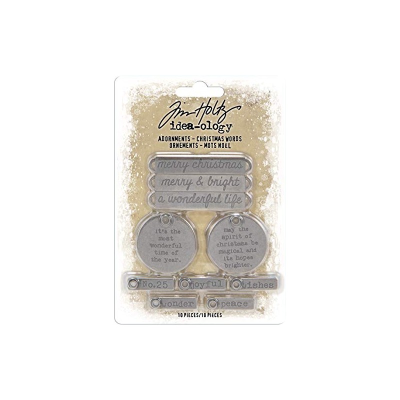 Tim Holtz - Advantus ADORNMENTS IDEA-OLOG Xmas, Antique Nickel Christmas