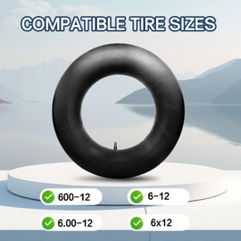 (2 -Pack) 600-12 Tube 6x12 Tube 6.00-12 Inner Tube
