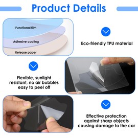 16pcs Car Door Handle Protectors Universal Transparent Car Door Handle Protector Sticker for Recessed Grips Film Clear Anti-Scratch Auto Hand Grip Paint Protection Stickers for Car Protection