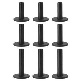 PATIKIL Rubber Golf Tees 9pcs Mixed Size Golf Practice Tees Training Driving Range Tees Stable Golf Ball Holder for Outdoor Indoor Hitting Mat Black