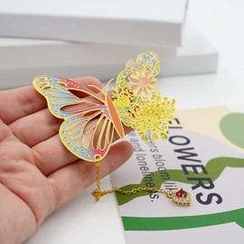 KIZOSA Butterfly Bookmarks for Women,Cute Funny Metal Bookmark,Unique Gifts Book Markers for Women Book Lovers,Teacher Appreciation Gifts,Valentine Mother's Day Christmas New Year Birthday Gift