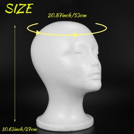 Smallterm Wig Stand Wig Head Mannequin Head Female Foam Mannequin Head Stand for Wigs Hat Display