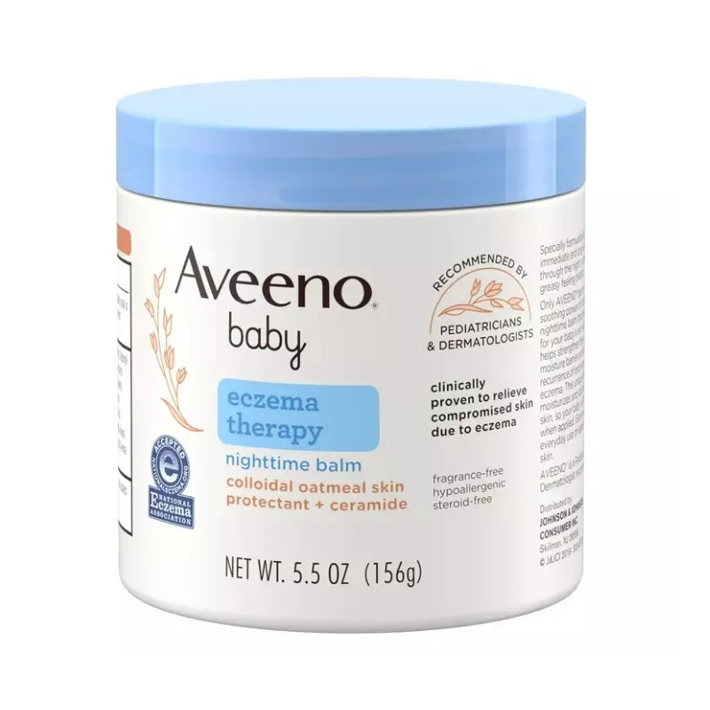 Aveeno Baby Eczema Therapy Nighttime Body Balm, Colloidal Oatmeal, 5.5