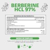 Berberina HCL 97 500mg de Berberina Clorhidrato, potenciado con Piperina