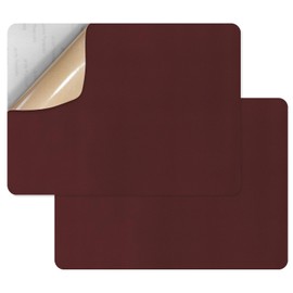 Self Adhesive Leather Patches Ideal for Couch, Sofas, Car & Office Chair Repair Pack of 2 Red Brown