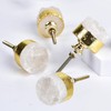 JIC Gem Set of 2 Amethyst Drawer Knobs Crystal Stone