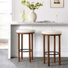 Modway Fable 30 Inch Backless Wood Bar Stools Set of