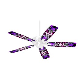 Butterfly Skull - Ceiling Fan Skin Kit fits most 42 inch fans (FAN and BLADES SOLD SEPARATELY)