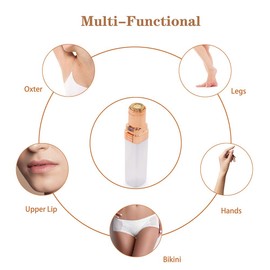 Facial Hair Remover Women, Electric Waterproof Facial Hair Trimmer for Ladies Painless Hair Remover Razors Female Facial Hair Shaver for Upper Lip Fuzz Chin Mustaches Face