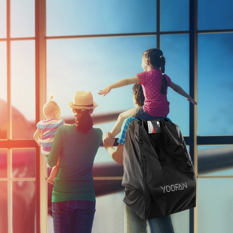 YOOFAN Gate Check Reisetasche mit Rucksack Schulterriemen für Kinderwagen, Autokindersitze,