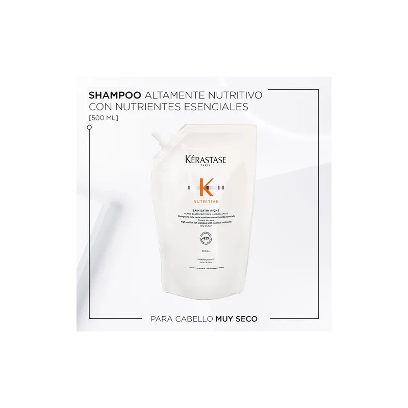 Champ Krastase Nutritive Bain Satin Riche Refill, 500 ml
