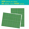 KALYRON 4080 pcs Green Dot Stickers 10 mm Round Green