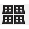 (4) Four Double Gang Blank Wall Plate Four XLR Male/Female