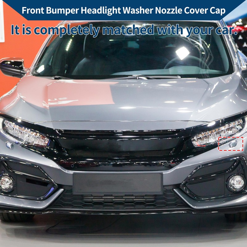 Hihaha Front Left Side Bumper Headlight Washer Nozzle Cover Cap