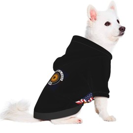 Flag of El Paso Texas and America Dog Sweater Winter Pet Dog Hoodie Sweatshirts Warm Soft Dog Clothes X-Large