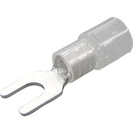 NICHIFU TERMINAL INDUSTRY TMEX 5.5Y-6-CLR Environmental Friendly Crimp Terminal with Insulation Coating (Y Shape) Pre Open, Transparent