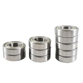10 Pcs Deep Groove Ball Bearing Small Bearing Iron Cover Bearing Silver 4mm x 8mm x 3mm, MR84ZZ Bearing Steel Z1