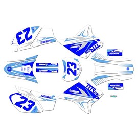 Kalair GFX Graphics Kit for Yamaha TTR230 (2005-2023) Evader Series White 16 Mil-Dirt Pit Bike Motorcycle Stickers,Dirtbike Racing Decal Automotive Motocross Accessories no Plastics