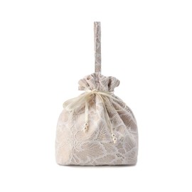 FairyMary Lace Drawstring Bag, Shoulder Bag, Floral Pattern, Women's, Kimono, Graduation Ceremony, Hakama, Drawstring Bag, Handheld, Lace, Yukata, Drawstring Bag, Shoulder Handheld, Lace, Removable,