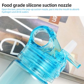 400ml Hydrogen Water Bottle Generator Type-C Rechargeable SPE Technology LED Display Portable Hydrogen Water Ionizer Machine for Home Travel Office Exercise and Daily Drinking