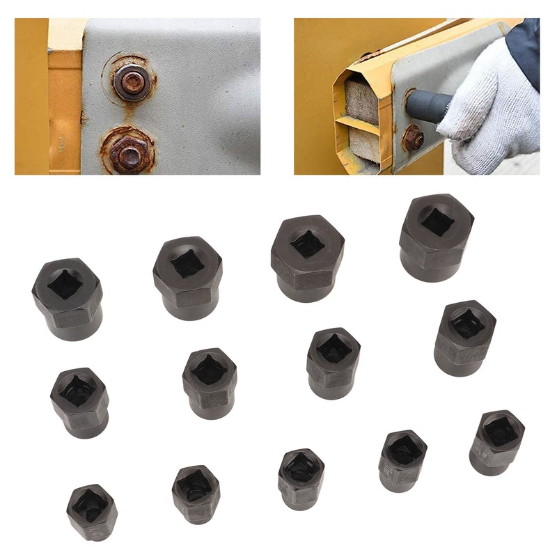 13pcs Stud Nut Remover Set Professional Chromium Molybdenum Steel Damaged