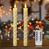 Wondise Flameless Taper Candles with Remote Timer, Ivory Battery Operated