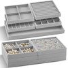 Cinnvoice Set of 10 Stackable Jewelry Organizer Trays for Drawer
