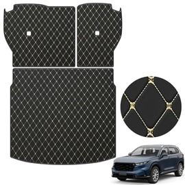 Cargo Liner and Backrest Mat for 2023-2024 Honda CR-V CRV Custom Fit PU Leather Cargo Liner and Rear Backrest Protector - All Weather Waterproof Easy to Clean Anti-Slip Cargo Mats