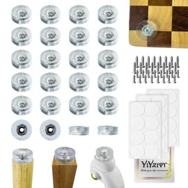 YIYZIPY Thickened Soft Furniture Leg Pads Cutting Board Feet 1.14" Dia Chair Leg Floor Protectors for Hardwood Laminate Tile Floors, Slip-Resistant Scratch-Resistant Noise-Reducing (Round, 24 PCS)