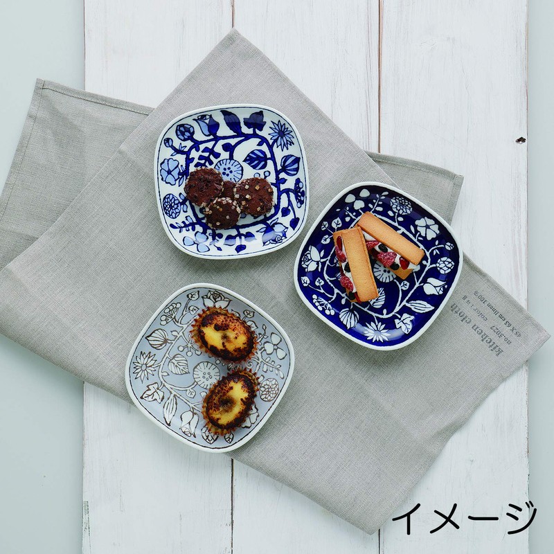 Hama Pottery 383700 Hasami Pottery Wayama Kiln Flower Parade Plate,