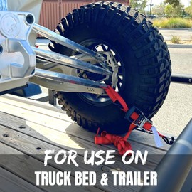 4 Pack 1.5" x12' Ratchet Tie Down Straps, Heavy Duty Motorcycle Tie Down Straps, 4400lbs Break Strength with Coated S Hook and Soft Loops for Trucks, Moving Appliances, Lawn Equipment