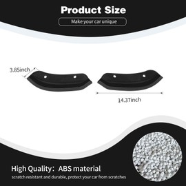 PDKLIN for Challenger Front Bumper Lip Splitter Protector Cover Trim for 2015-2023 Dodge Challenger SRT Hellcat Black Exterior Accessories 2pcs