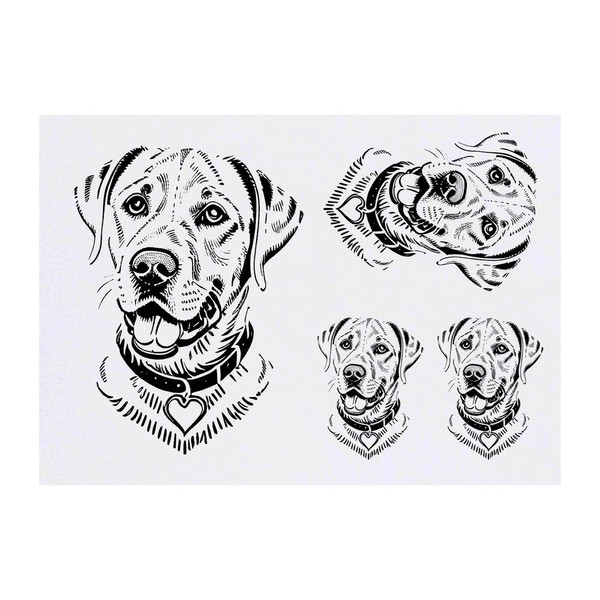 4 x 'Labrador Retriever Dog' Temporary Tattoos - Water Resistant,