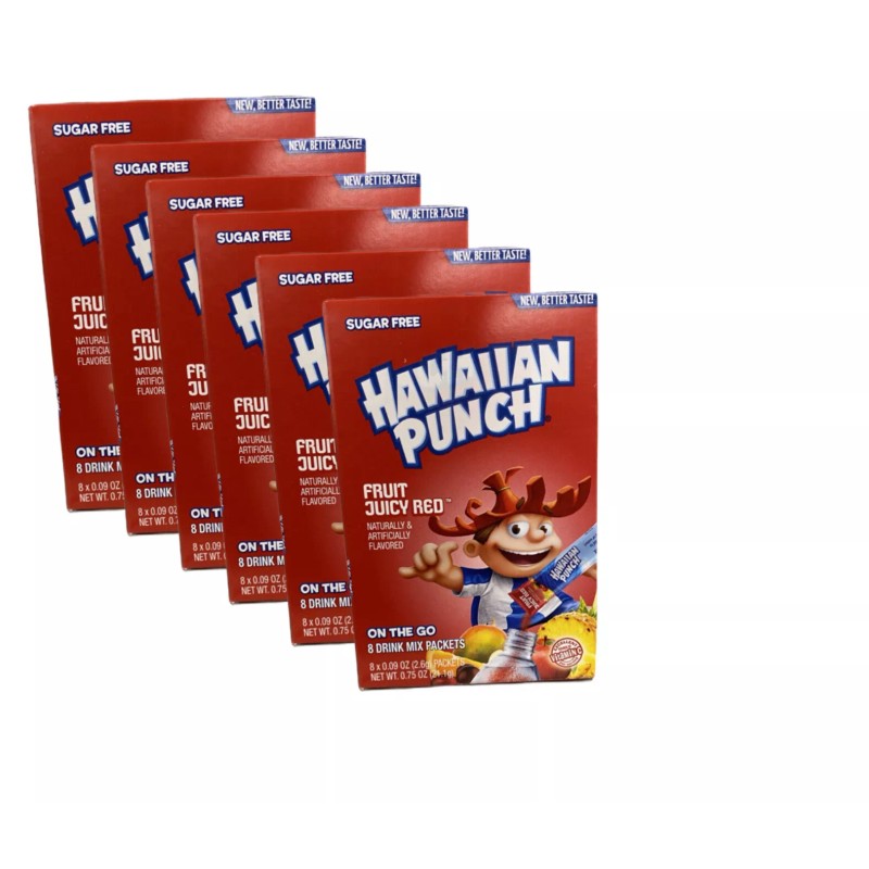 HAWAIIAN PUNCH FRUIT JUICY RED Singles To Go Lot Of