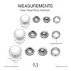 CRAFTMEMORE 20SETS 10MM White Pearl Snaps Fasteners Pearl-Like Button for