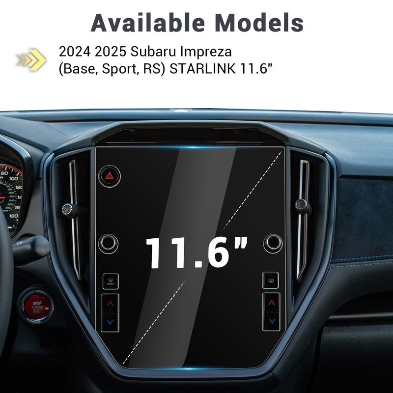 YEE PIN Screen Protector for 2024 2025 Subaru Impreza (Base,