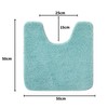 MIULEE Absorbent WC Toilet Rug Non Slip U Shape Bath