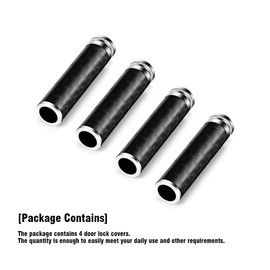 Rsept 4 Pieces Carbon Fiber Car Door Lock Knobs,Car Door Lock Knobs Pin Cover,Universal Door Lock Knob Pull Pins Car Interior Accessories,Pin Truck Door Locks Inner Lock Knob Pull Pins