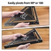 VECOFO Pro 12 Inch Advanced Carpenter Square-Jig Block -Leve-Accurate Flatwork-