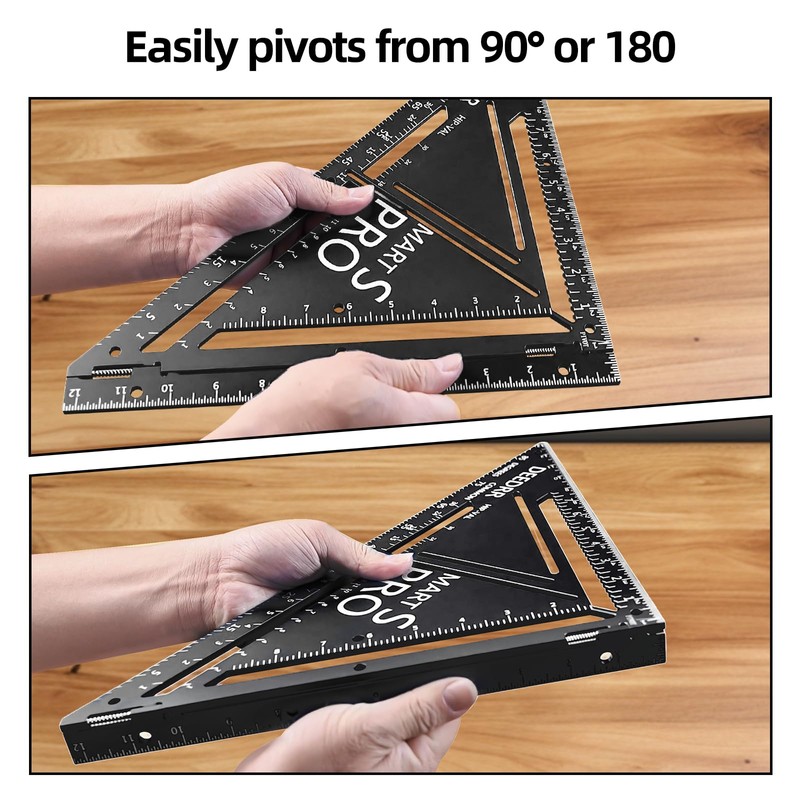 VECOFO Pro 12 Inch Advanced Carpenter Square-Jig Block -Leve-Accurate Flatwork-