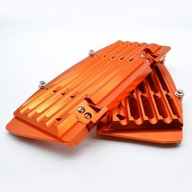 Power Parts Radiator Guard Aluminum Orange for KTM 2016-2024 Husqvarna 2021-2024 and GasGas 2021-2024 | Replaces OEM Part 79635936044