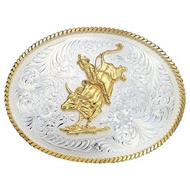 Montana Silversmiths Western Lifestyle Rodeo Series Made in the USA Belt Buckle (Large Bull Rider)