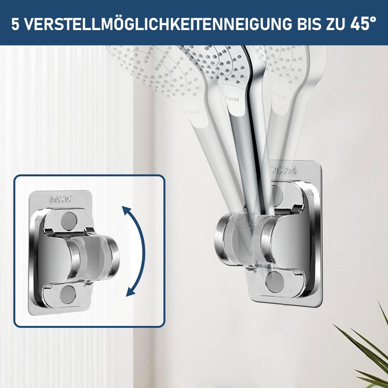 SIMGOTT Shower head holder without drilling, SUS stainless steel and