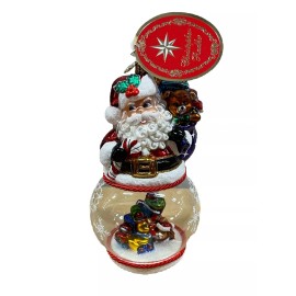 Christopher Radko New Christopher Radko Santa's Magic Snow Globe Ornament New In Box 7” Tall $120