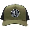 Bexxwell Trucker Cap Olive Green/Black with Logo Patch (Perfect Fit,