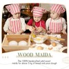 Juexica Tradition Wooden Pizza Dough Proofing Box with Lid Handle
