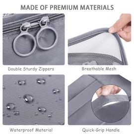 SINZUX 10 PCS Packing Cubes for Suitcase, Grey Waterproof Suitcase Organiser Bags Set, Travel Essentials Bag Travel Organiser Bags Storage Packing Cubes for Suitcases Backpack Carry On Luggage